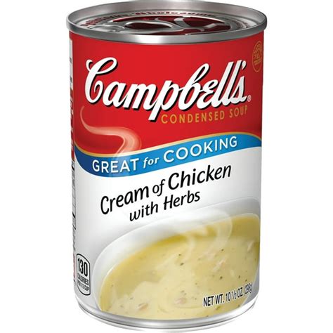 Campbell S Condensed Cream Of Chicken With Herbs Soup 10 5 Oz Can