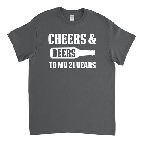 21st Birthday Shirt Man 21st Birthday T Cheers And Beers Etsy