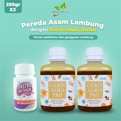 Jual Gerd Zero Pro Madu Obat Asam Lambung Maag Anxiety Kembung Herbal