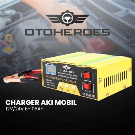 Promo Charger Aki Otomatis Mobil Watt Ah Dc Volt Cas Aki