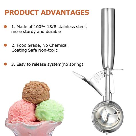 Ice Cream Scoop Food Disher Sizes (w/ Size Chart!), 42% OFF