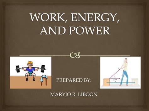 Work Energy And Power Ppt