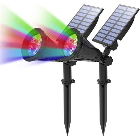 Pcs Led Solaire Projecteur Yansion Lampe Solaire De Led Tanche