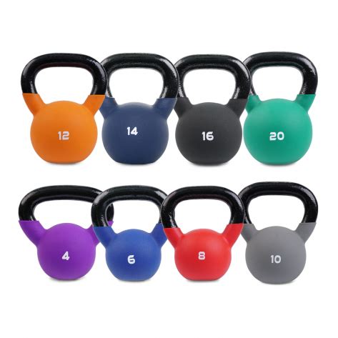 Body Power Neoprene Covered Kettlebell Set 4kg 20kg