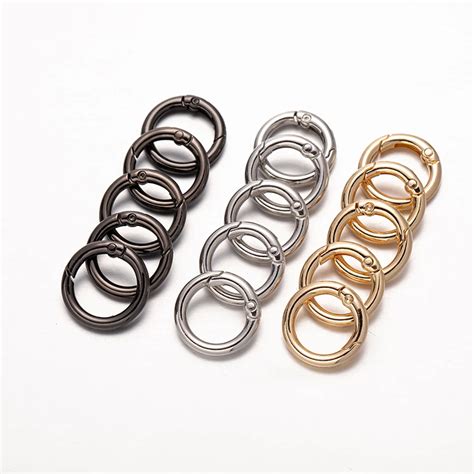 5 Teile los Metall O Ring Frühling Verschlüsse Runde Karabiner Frauen