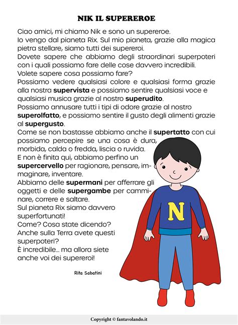 Progetto Corpo E Movimento Nik Supereroe Fantavolando