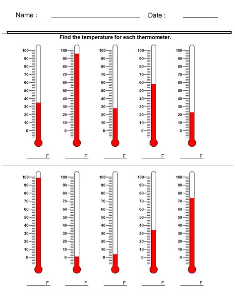 Measurement Worksheets Reading A Thermometer Worksheets Made By Teachers