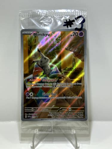 Pokemon Mimikyu Svp Full Art Promo Paldean Fates Sealed In