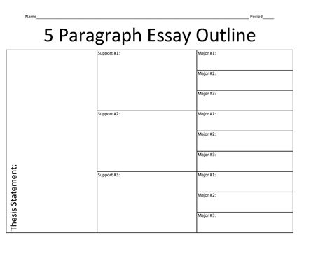 Essay Outline Template Printable 37 Outstanding Essay Outline