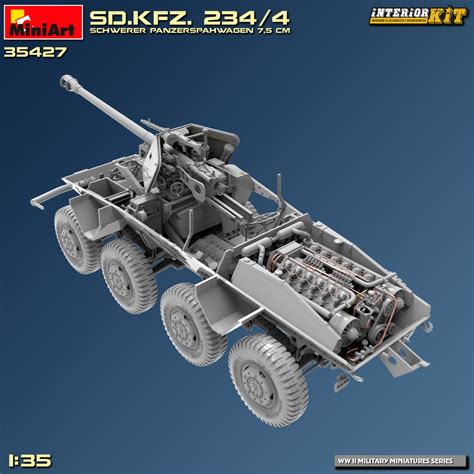 Miniart MN35427 Sd Kfz 234 4 SCHWERER PANZERSPÄHWAGEN 7 5 cm INTERIOR