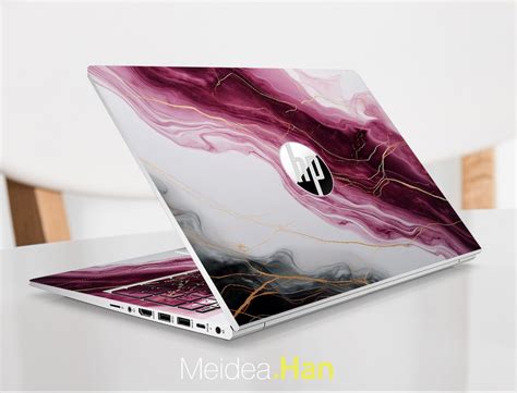 Laptop Skin Hp Envy Decals Customizable Personalization Designs Marble