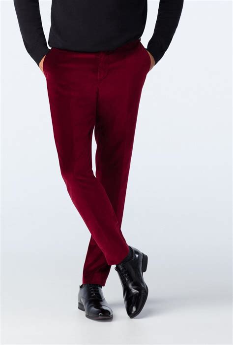 Custom Pants Made For You Harford Velvet Burgundy Pants Indochino