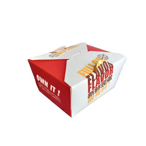 Disposable Takeaway Box Fried Chicken Folding Carton Box China Food