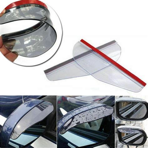 2pc Car Side Mirror Rain Visor Car Side Rear View Mirror Cover Exterior