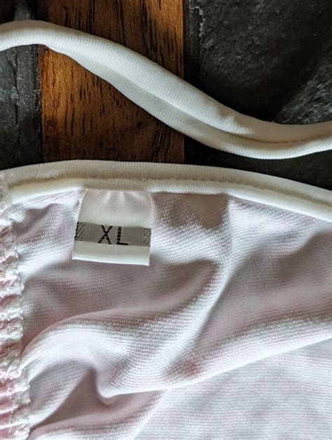 Discontinued Wicked Weasel Gingham 312 Tri Top Bikini Top Pink White