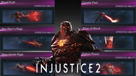 Injustice 2 Atrocitus All Unlockable Abilities YouTube