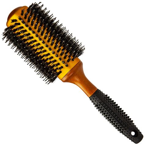 Large Round Blow Dry Brush Boar Bristle Thermal Ceramic Barrel