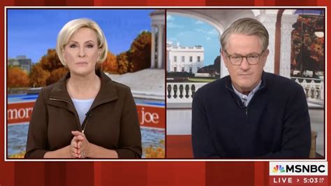 Joe Scarborough of MSNBC screamed straight into his wife Mika ...