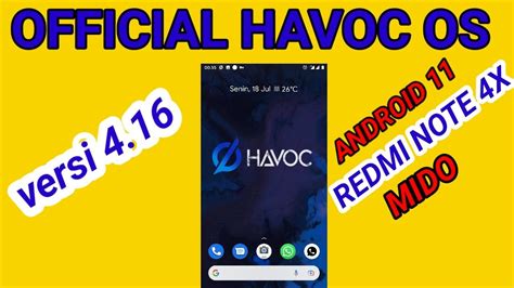 Cara Instal Custom Rom Havoc Redmi Note X Custom Rom Havoc