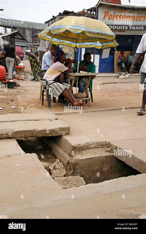 Open Drain Douala Cameroon Africa Stock Photo Alamy