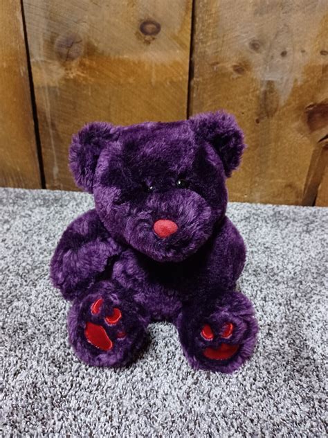 Vintage Dan Dee Dark Purple W Deep Pink Teddy Bear Ebay