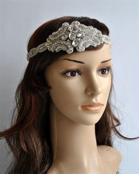 Crystal Rhinestone 1920s Headpieceflapper Headpiecerhinestone Beaded