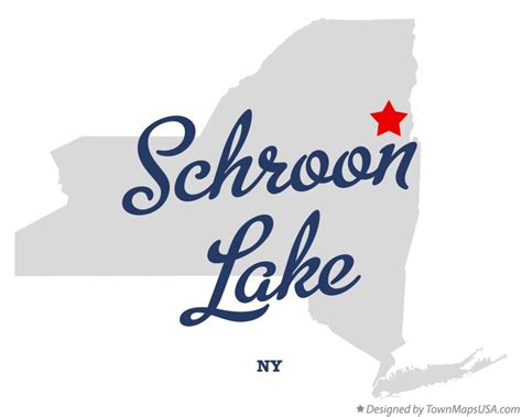 Map of Schroon Lake, NY, New York