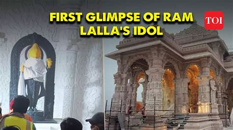 Watch First Glimpse Of Ram Lalla Idol Inside Sanctum Sanctorum In