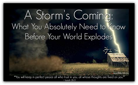 A Storm is Coming: What You Absolutely Need to Know Before Your World ...