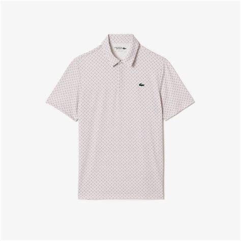 Lacoste Sport Erkek Regular Fit Desenli Beyaz Polo Dh Mbi Lacoste