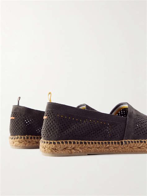 Casta Er Pablo Perforated Suede Espadrilles For Men Mr Porter