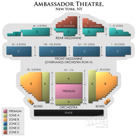 Ambassador Theatre New York Seating Chart Vivid Seats