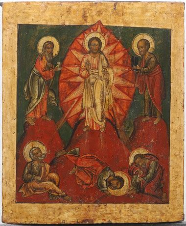 An Icon Of The Transfiguration Of Jesus Tempera On Wood Th Century