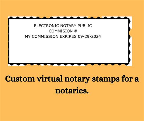 Custom Virtual Notary Stamp Virtual Notary Public Seal Virtual Notary