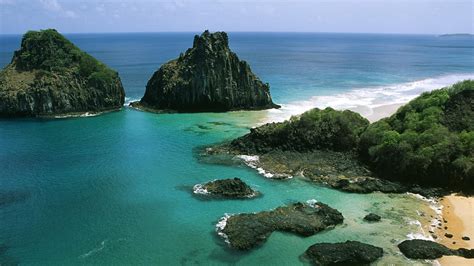 Fernando Noronha Beach Brazil Natural Scenery Wallpaper 1366x768