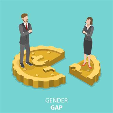 Gender Gap Cartoon Illustration Vector Free Download