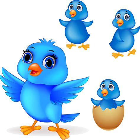 Cartoon Blue Bird Collection Set Royalty Free Vector Image 59 Off