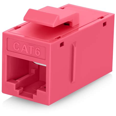 Rj45 Cat6 Keystone Coupler In Pink 6 Pack Female To Female Ethernet