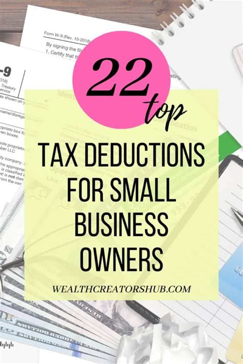 22 Tax Deductions For Small Businesses Wealth Creators Hub