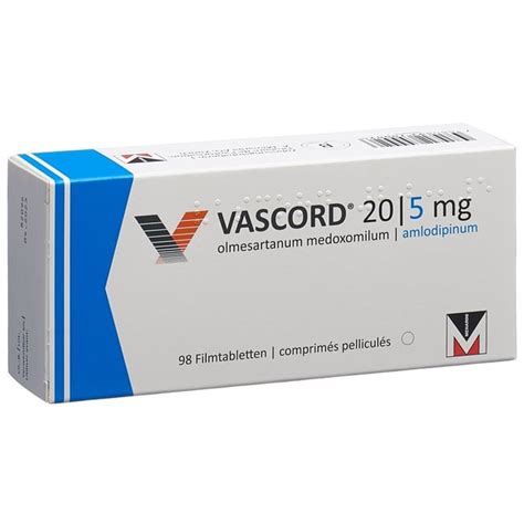 VASCORD Cpr Pell 20 5 Mg Blist 98 Pce Commander En Ligne