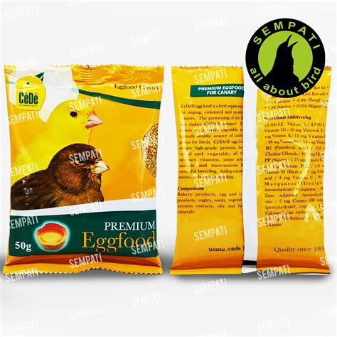 Cede Premium Eggfood Egg Food For Canary Sachet 50 Gram Pakan Makanan