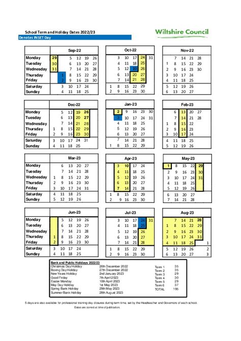 Term Dates - Kingdown School