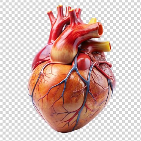 Premium Psd Human Heart Isolated On Transparent Background