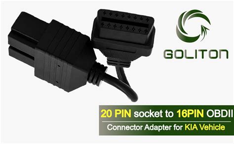 Goliton Obd Obd2 16 Pin Connector Diagnostic Adapter For Kia 20 Pin Uk Automotive