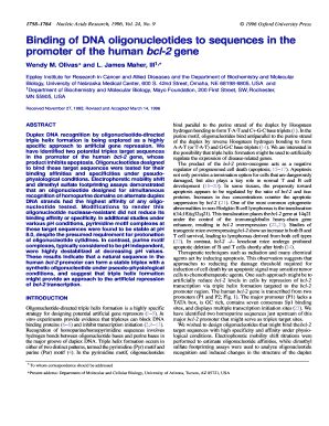 Fillable Online Ncbi Nlm Nih Binding Of DNA Oligonucleotides To