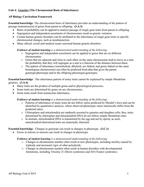 Unit 4 Ap Biology Curriculum Framework 2015 Jones Bio