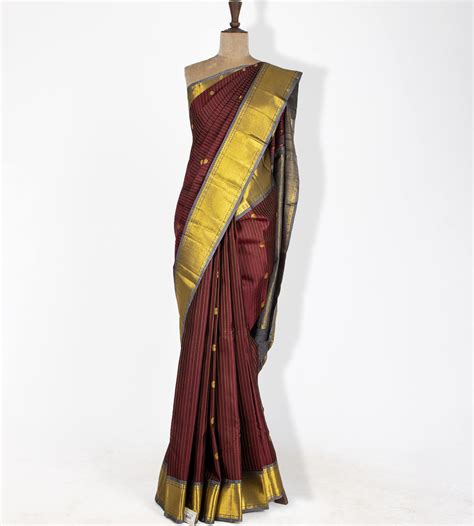 Maroon Kanchipuram Silk Saree