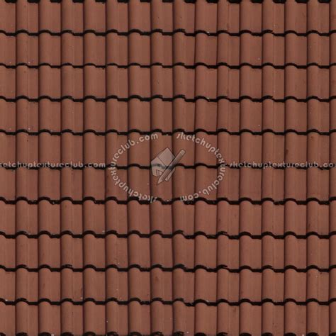 Clay Roof Tile Texture Seamless 03464
