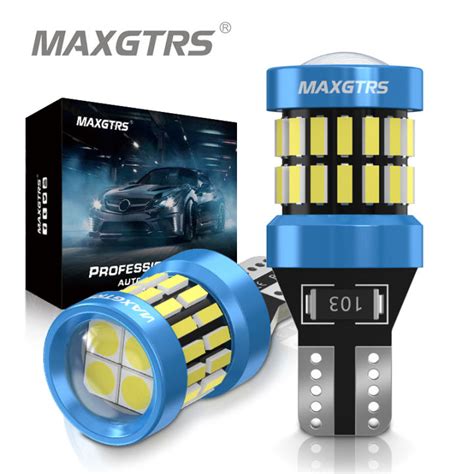 MAXGTRS 2x T15 W16W 921 912 LED 4014 3030 6000K White Red Yellow LED