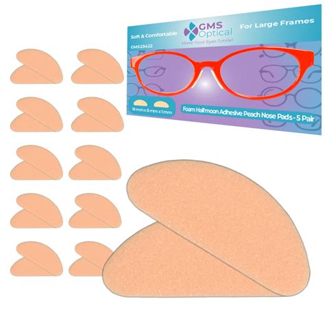 Gmso Adhesive Halfmoon Felt Nose Pads Mm X Mm X Mm Pair Peach